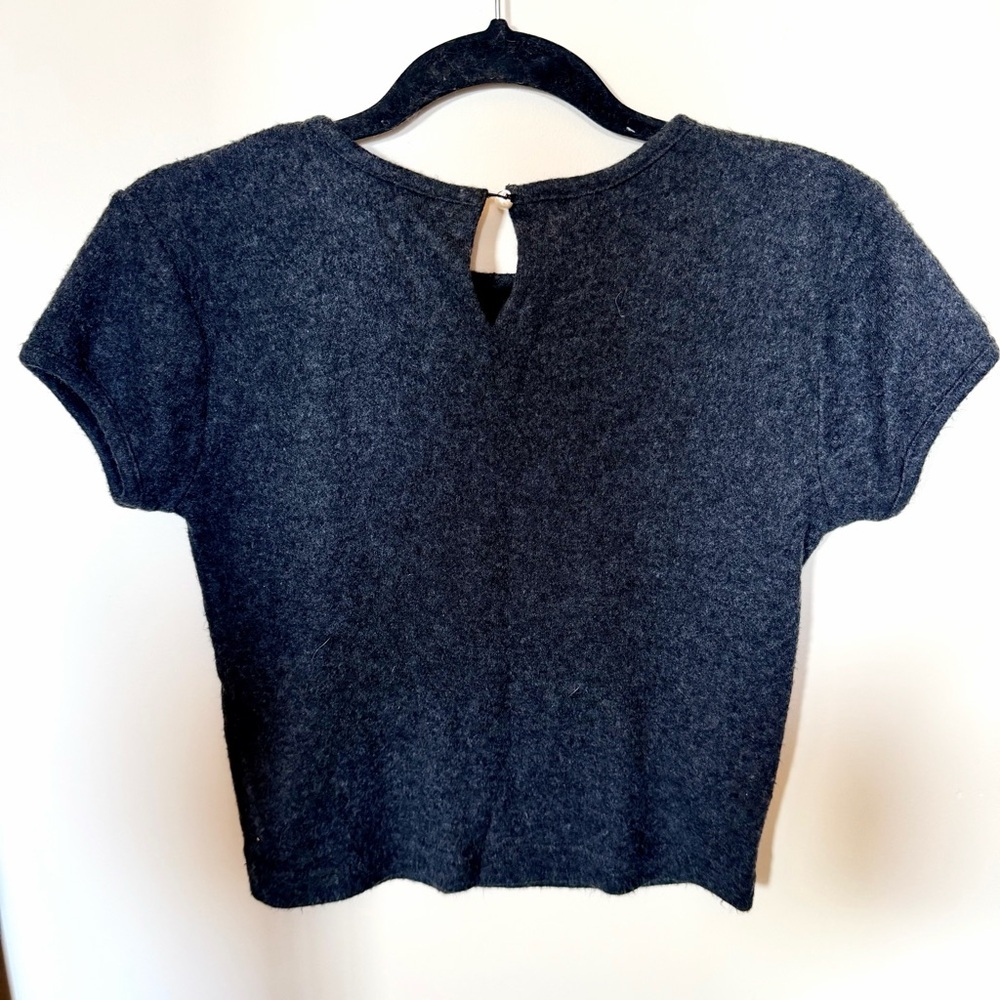 Vintage a.Byer crop tee gray S - Picture 3 of 4